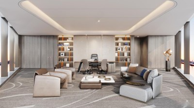 现代经理办公室3D模型下载